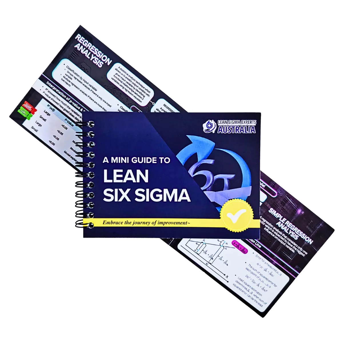Lean Six Sigma pocket guide with regression analysis study cards